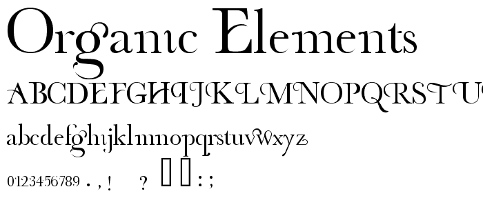 Organic Elements font